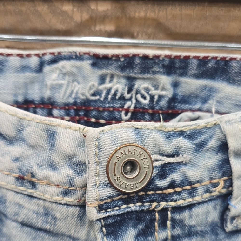 Amethyst Jeans Light Blue Distressed Skinny Jeans - Picture 4 of 8